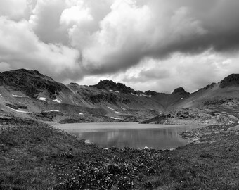 Colorado Black and White Photo Gifts: Columbine Lake San Juan National Forest Art Poster