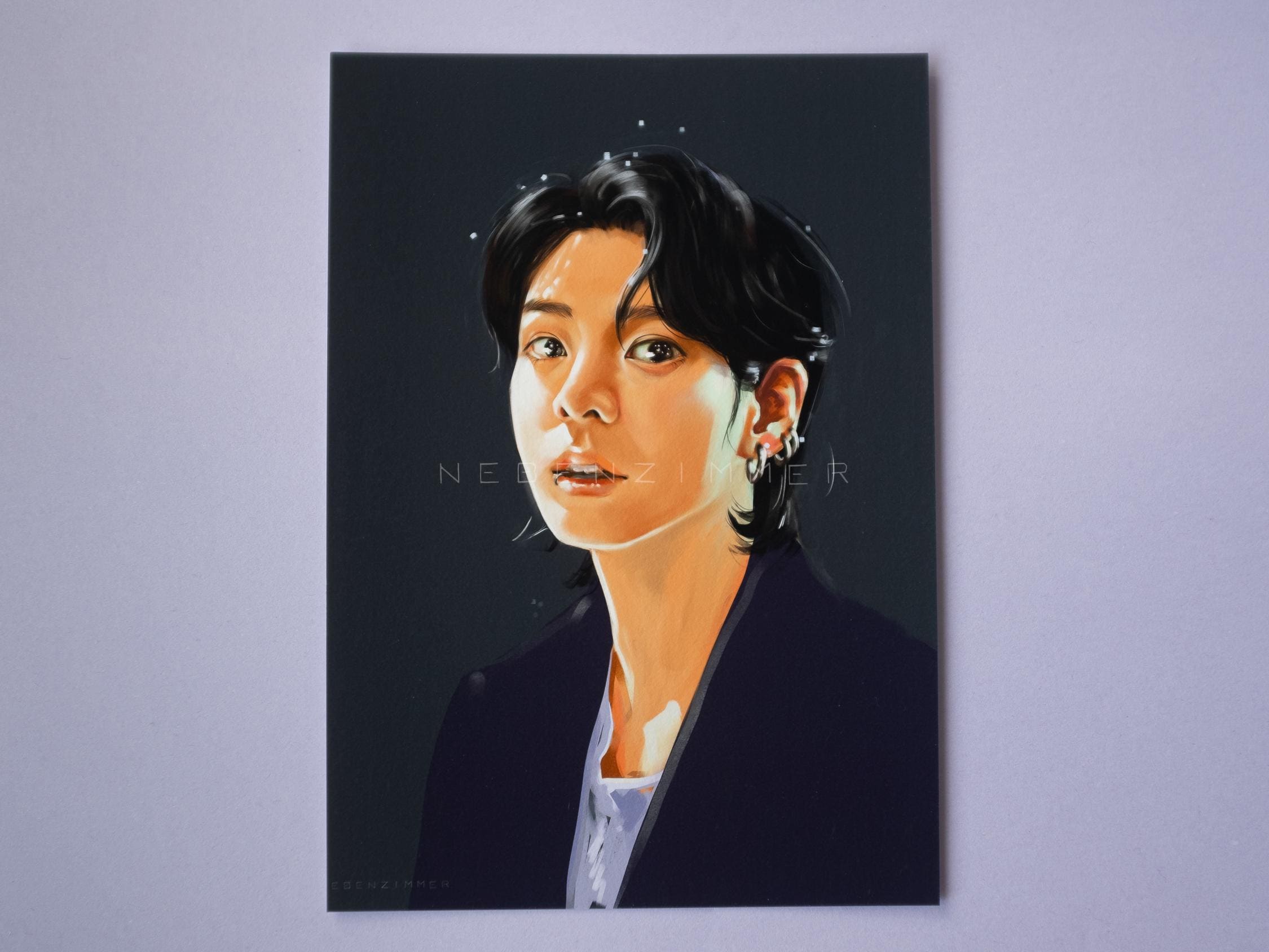 Doe Eyed JungKook- JK - JungKook Golden era - Fine Art Print A5