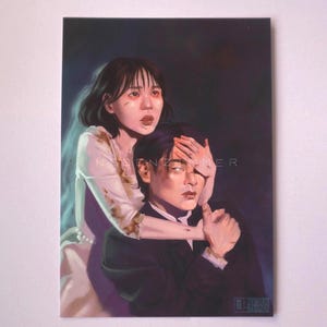 V und IU in Love wins All -  BTS - Taehyung - Kim Taehyung  - Lee Ji-eun -  Fine Art Print - Kunstdruck