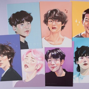 Cartes postales BTS : RM, Jin, Suga, J-Hope, Jimin, V, Jungkook