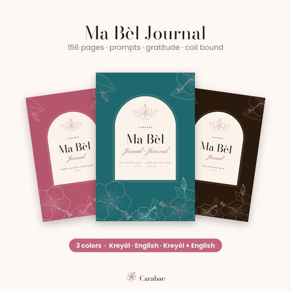 Ma Bèl Journal, 6x9 Coil Bound from Carabae