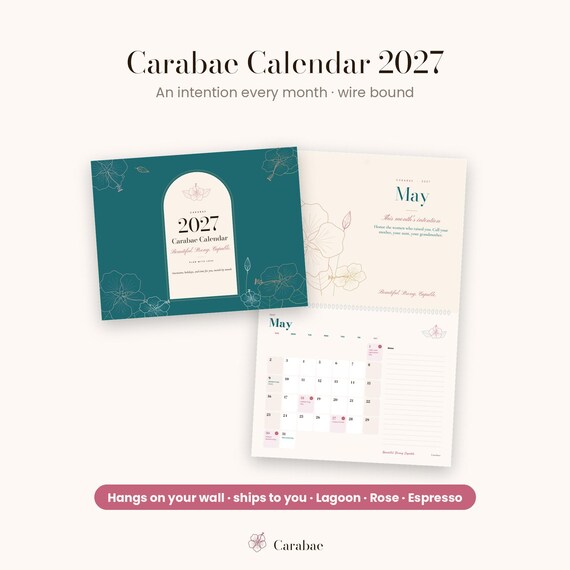 2027 Floral Hibiscus Wall Calendar from Carabae