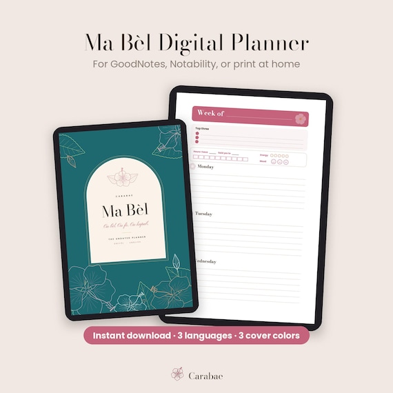 Ma Bèl Undated Planner from Carabae