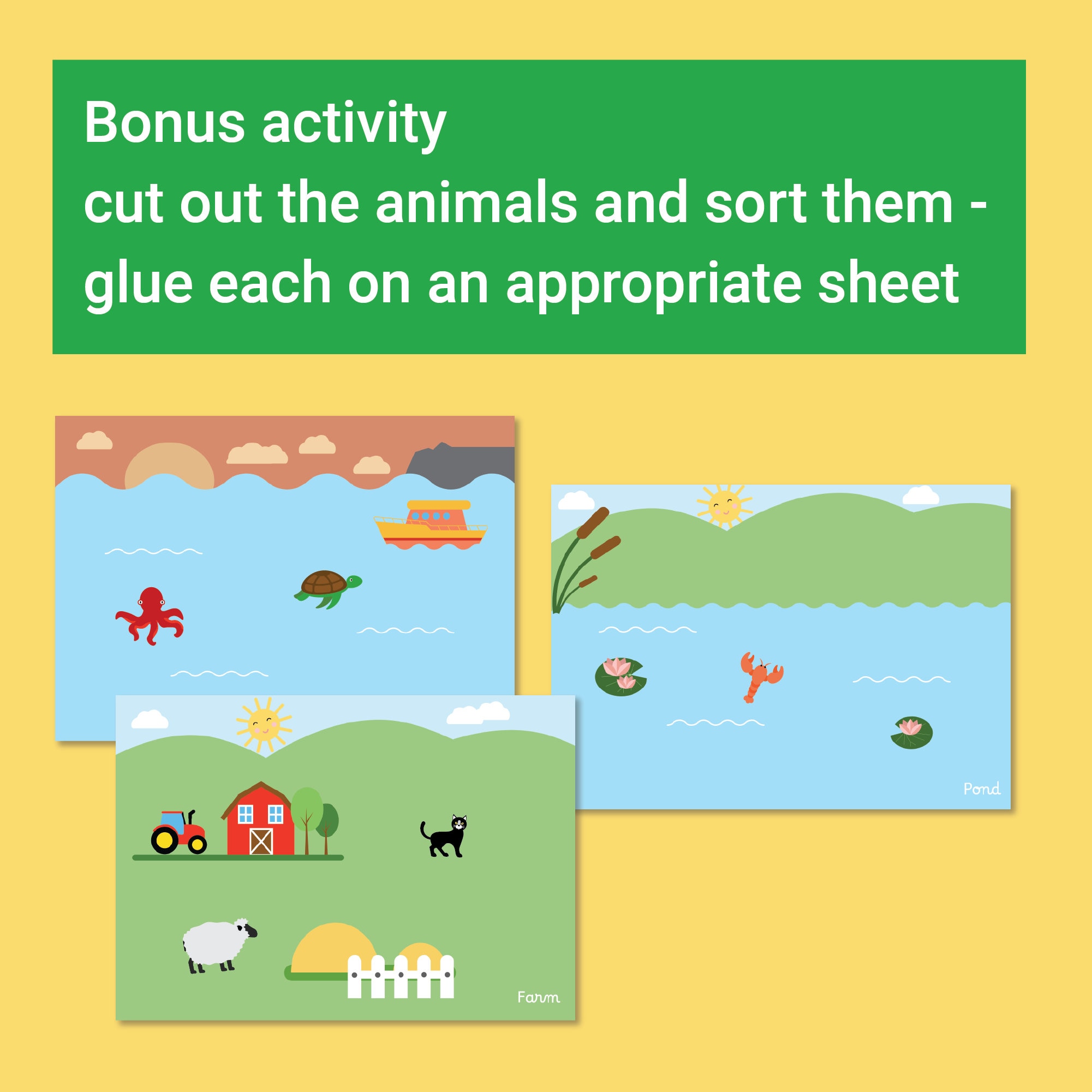 Scissor Practice Animal Themed Printable Worksheets for Kids ...
