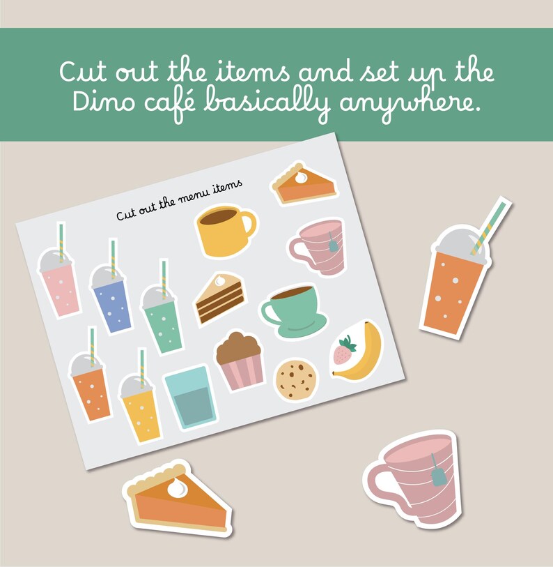Dino Cafe Pretend Play Kit: Printable Coffee Shop & Dino Bucks (PDF) - Etsy