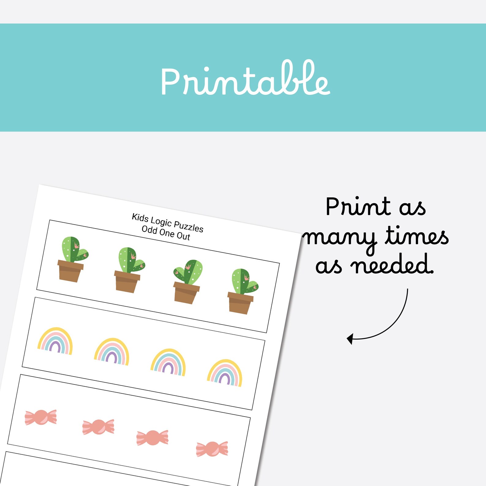Odd One Out Worksheets for Kids, 9 Children Logic Puzzles ...