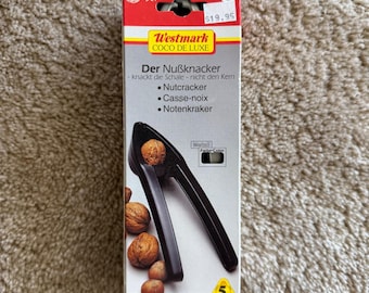 Dziadek do orzechów Westmark Coco De Luxe w kolorze srebrnym z aluminium, wyprodukowany w Niemczech, z pudełkiem, używany