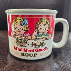 Vintage 1989 Campbell&#39;s Kids Soup Cup Mug M&#39;m! M&#39;m! Good! Westwood International