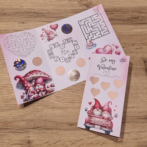 Biglietto pieghevole Sii il mio San Valentino / sfida con i dadi / sfida gratta e vinci / metodo busta / A6 / budget
