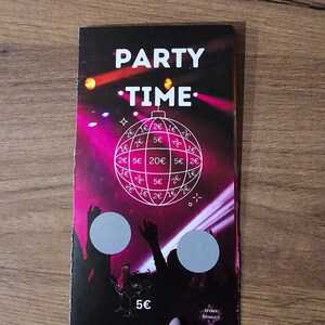 Klappkarte Party Time / Würfelchallenge / Rubbelchallenge / Umschlagmethode / A6 / Budgeting