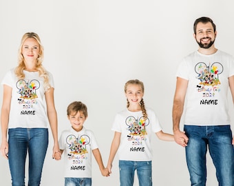 Disneyland Personalised Family T-Shirts Adults and Kids Sizes