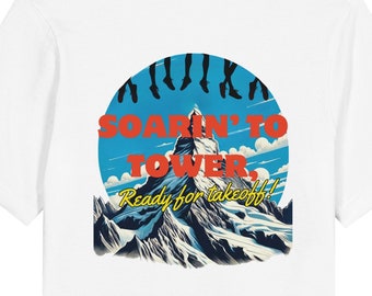 Maglietta girocollo unisex premium Disney Epcot Soarin' to Tower per viaggiatori del mondo e appassionati di parchi a tema