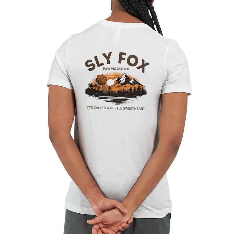 Sly Fox Pawpsicle Co. Disney Zootopia Nick Wilde Premium Unisex Crewneck T-shirt Bella Canvas 3001 immagine 7