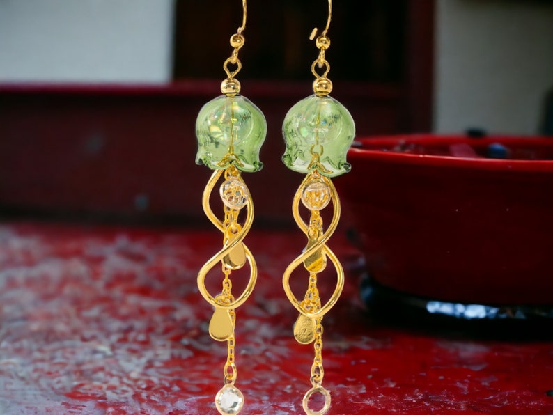 Jellyfish Earrings: Beach Jewelry, Ocean Lover Gift, Summer Vibes, Sea Creature Treasures, Cute Dangle Earrings, Sterling Silver image 5