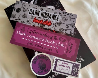 Set of 2 stickers and 2 dark romance bookmarks