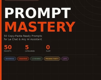 Guida alla padronanza dei prompt di Le Chat / 50 prompt basati sull'IA per principianti (download digitale)