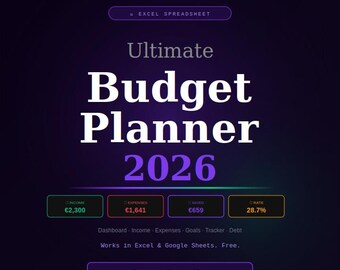 Ultimate Budget Planner 2026 — Excel & Google Sheets Template