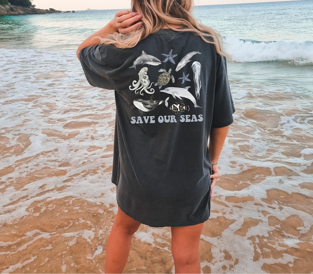 Narli Oversized T-Shirt in Ocean main image 1