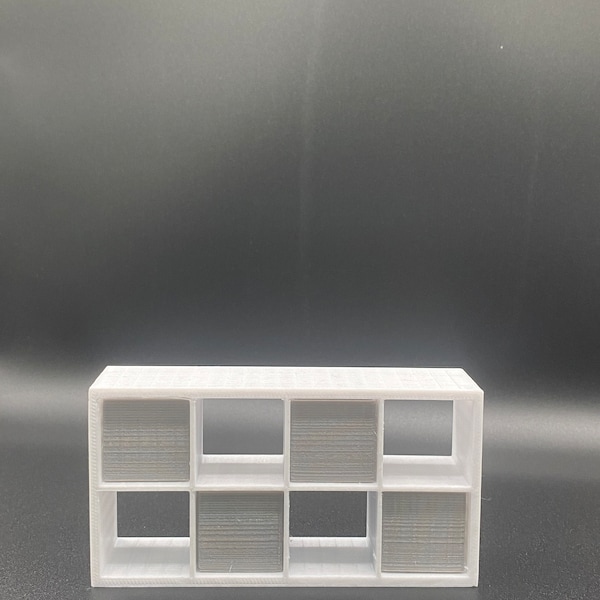 Miniature Cube Shelf with 8 & Storage Box - Miniature Furniture 1:12, Digital STL File for 3D Printing
