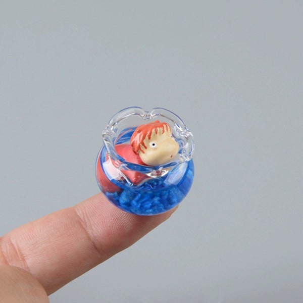 Mini Pet Fish, Japanese Zakka resin decor display, super therapeutic and healing, perfect for car study or work desk