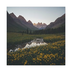 Scenic River Canvas Print: Mountain Landscape Wall Art