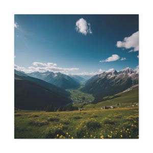 Mountain Landscape Canvas Print: Nature Wall Art
