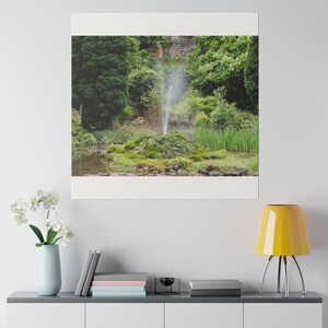 Water fountain, Landscape, Matlock Bath, Derbyshire Peak District, UK, canvas