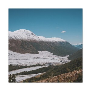 Winter Mountain Landscape Canvas Print: Nature Wall Art