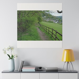 Hiking Trail in Matlock Bath, Derbyshire&#39;s Peak District, UK, landscape, canvas.
