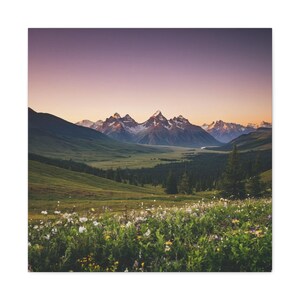 Serene Mountain Canvas Print: Landscape Wall Art, Nature Lover Gift