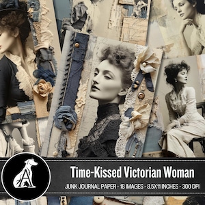Victorian Woman Junk Journal Kit | Old Fashioned Ladies | Printable  Ephemera | Vintage Digi Collage Pages | Antique Vintage Woman Collage