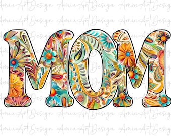 Mamá Floral PNG: Diseño de Sublimación para el Día de la Madre (Descarga Digital)