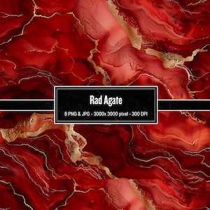 Red Agate digital paper, Red Marble paper, Red Alcohol Ink Paper, Seamless Marble Stone Textures, Printable digital Geode Wallpaper