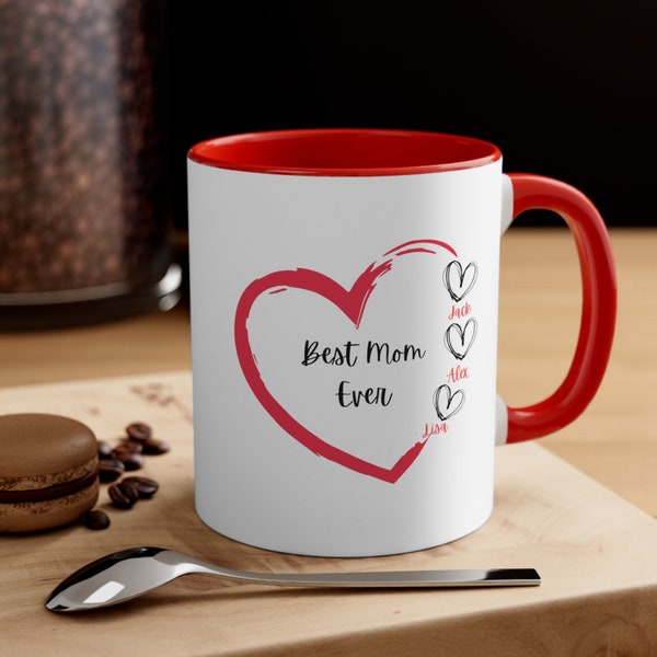 Custom Mug for Gift, Custom Mother's Day Gift, Personalized Mug Mom and Children Names Mother's Day Gift, Coffee Mug for Mom, FREE SHIPPING