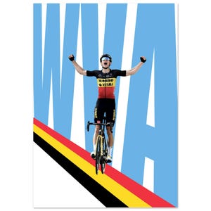 Cycling Wall Art - Wout Van Aert - Bicycle Gift for Cyclist - Bike Lover Gift