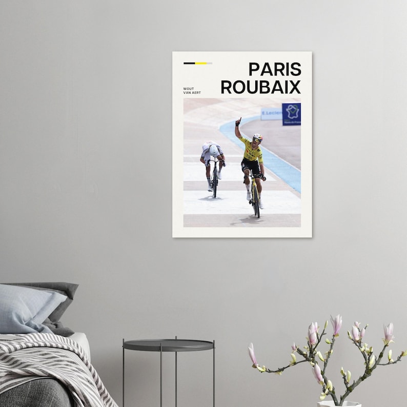 Cycling Poster - Wout van Aert Paris Roubaix image 5