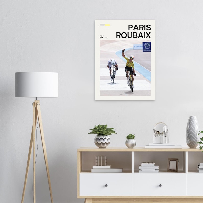 Cycling Poster - Wout van Aert Paris Roubaix image 4