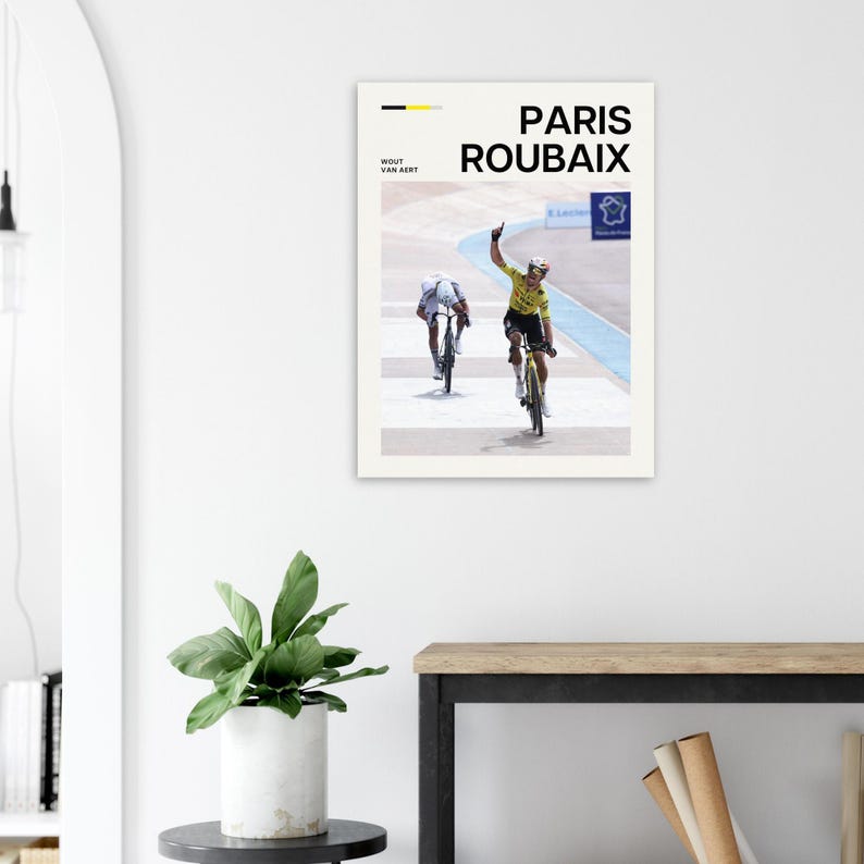 Cycling Poster - Wout van Aert Paris Roubaix image 6