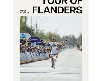 Tadej Pogacar Tour of Flanders Print – Cycling Art Gift