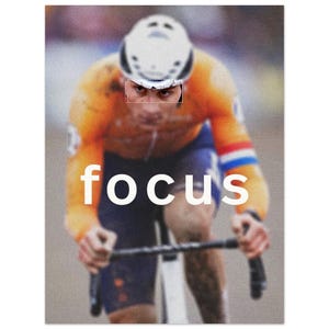 Cycling Wall Art - Focus - Bicycle Gift for Cyclist - Bike Lover Gift