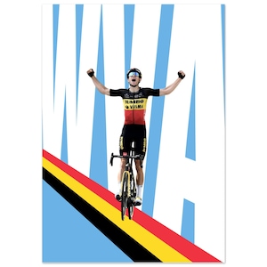 Cycling Wall Art - Wout Van Aert - Bicycle Gift for Cyclist - Bike Lover Gift