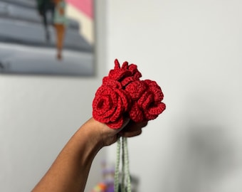 Marcadores de rosas de crochet
