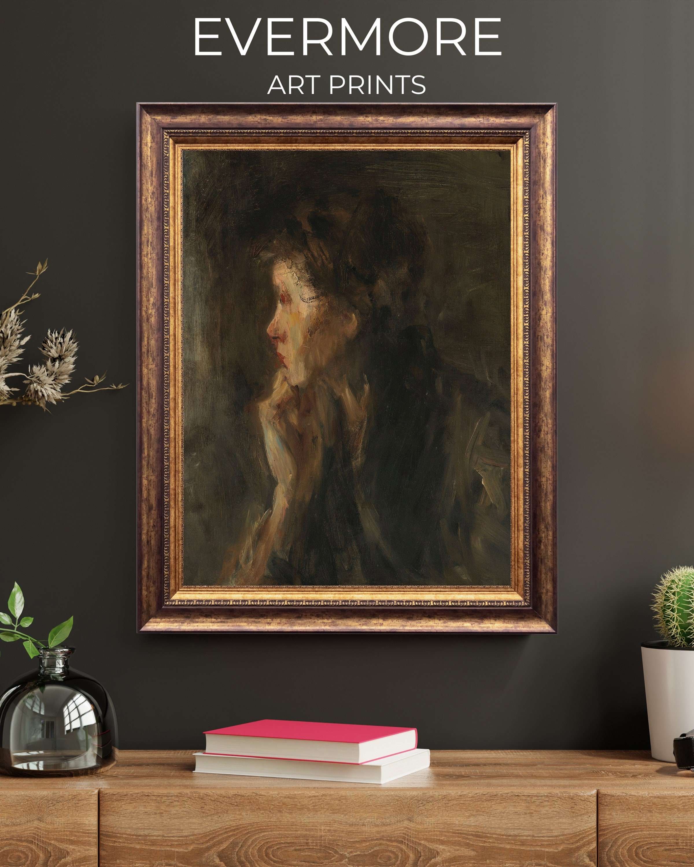 PRINTABLE Portrait Painting of a Woman | Vintage Wall Art | DIGITAL ...
