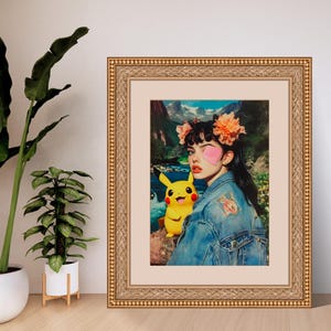 Blooming Nature Adventure Woman Portrait | Mountain Nature Wall Decor | Gaming Fan Gift | Printable Fantasy - Kolor y Pixel
