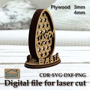 Eleganti lime tagliate al laser per uova con design a strati per decorazioni e oggetti di artigianato pasquali