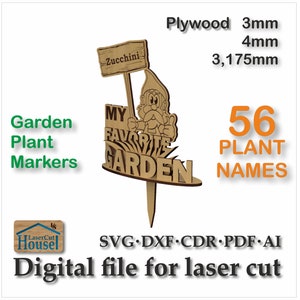 Marqueurs de jardin nain - fichier découpé au laser, SVG, CDR, PDF, ai, dxf