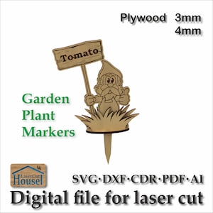 Marqueurs de jardin - fichier découpé au laser, SVG, CDR, PDF, ai, dxf