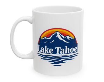 Lake Tahoe Mug - Scenic Coffee Mug Featuring Iconic Views, Perfect for Coffee, Tea or Souvenir - Ceramic Mug Made in USA