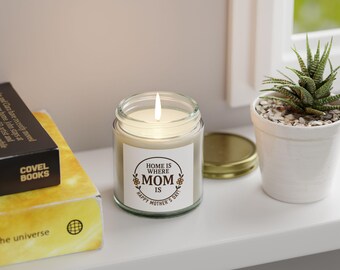 Velas perfumadas "El hogar es donde está mamá": regalo perfecto para el Día de la Madre, aromaterapia, decoración acogedora, relajación y fragancias.