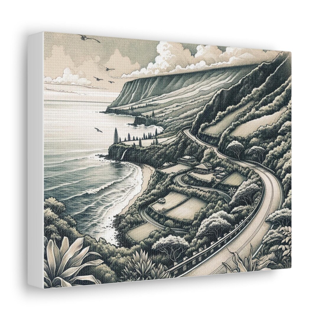 Curated visual reference: Fresh Look at Road To Hana Canvas Art Scenic Maui Landscape Tropical Hawaii